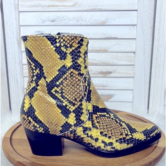 MARIPE' l Snake Side Zip Ankle Boots Made in Italy Size 36 / 6 - Picture 8 of 8